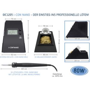 Produktbild für Lötstation Ersa 0IC1205A, i-CON nano MK2, Set