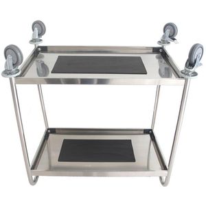 Produktbild für Servierwagen Böttcher-AG silber, aus Edelstahl