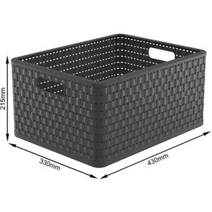 Produktbild für Aufbewahrungskorb Rotho Country A4+, 28L