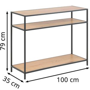 Produktbild für Konsolentisch AC-Design Seaford, schwarz / wildeiche