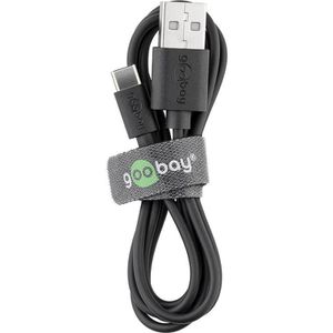 Produktbild für Ladekabel Goobay 38675, schwarz, 0,1m