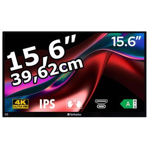 Produktbild für Monitor Verbatim Portable PMT-15-4K, 15,6 Zoll
