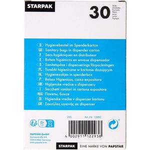 Produktbild für Hygienebeutel Papstar 12293, weiß, Folie