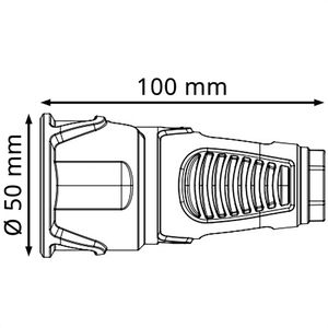 Produktbild für Schutzkontakt-Kupplung PCE-Electric 2520-sr, schwarz