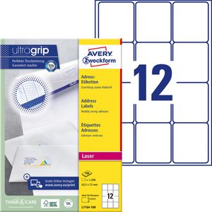 Adressetiketten Zweckform L7164-100, weiß