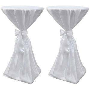 Tischhusse vidaXL mit Schleifenband, 241187, Ø 60 cm