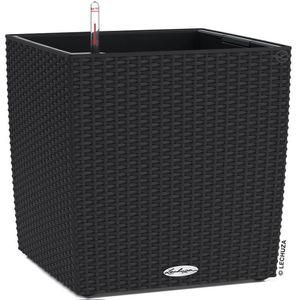 Übertopf Lechuza CUBE Cottage 30, graphitschwarz, 30x30x30 cm