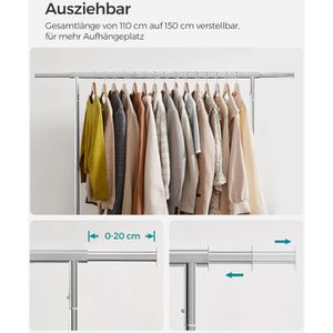 Produktbild für Garderobenständer Songmics HSR11S, silber