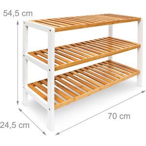 Produktbild für Schuhregal Relaxdays 10017705, aus Bambus