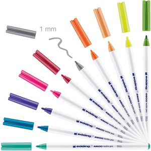 Produktbild für Textilmarker Edding 4600 Fun, farbig sortiert