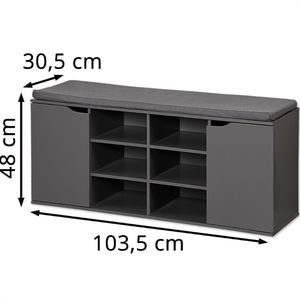 Produktbild für Schuhbank Kesper 15919, grau, aus Holz