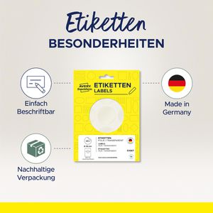 Produktbild für Verschlussetiketten Zweckform 51067, Ø 38mm