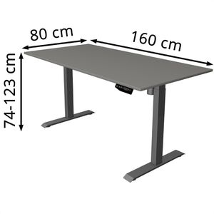 Produktbild für Schreibtisch Kerkmann Move 1, graphit / anthrazit