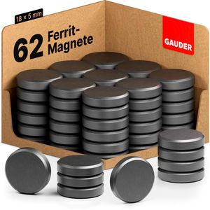 Magnete Gauder 101001 Ferrit, rund, schwarz