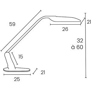 Produktbild für Schreibtischlampe Unilux Duo, schwarz, LED