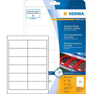 Folienetiketten Herma 4574, weiß matt