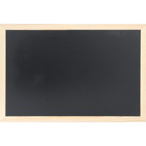 Kreidetafel in schwarz mit hellem Holzrahmen 60 x 40 cm 