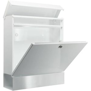 Produktbild für Briefkasten Burg-Wächter Seattle 848 W, weiß, aus Stahl