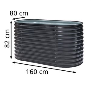 Produktbild für Hochbeet Westmann Grow Faster Oval, aus Stahl