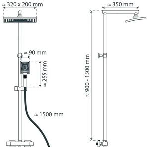 Produktbild für Duschsystem Schütte Trento, verchromt