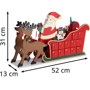 Produktbild für Adventskalender Spielwerk Holzschlitten XXL