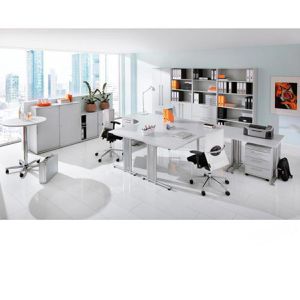 Produktbild für Kombischrank Hammerbacher N-Serie, lichtgrau