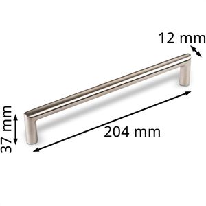 Produktbild für Möbelgriffe SO-TECH E11, silber, aus Edelstahl