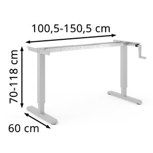 Produktbild für Schreibtischgestell Actiforce Pro 310 HC, silber