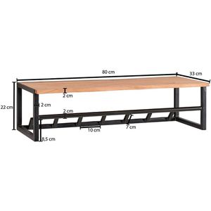 Produktbild für Wandgarderobe Wohnling WL6.353, Massivholz