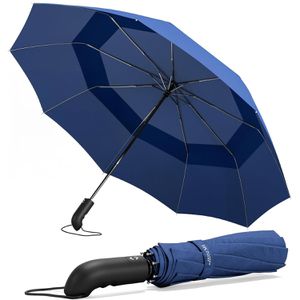 Produktbild für Regenschirm Wilford&amp;Sons Doppeldach, blau, sturmfest
