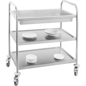 Produktbild für Servierwagen Royal-Catering RCGW-1, silber, aus Edelstahl