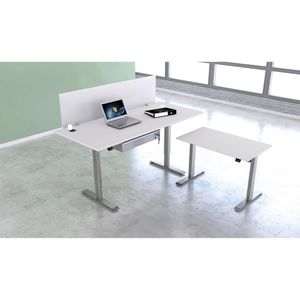 Produktbild für Schreibtisch Kerkmann Move 1, weiß / silber