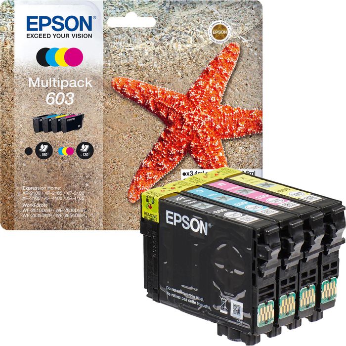 3 Original Druckerpatronen Epson 603 Color-Multipack - T03U5, 23,00 €