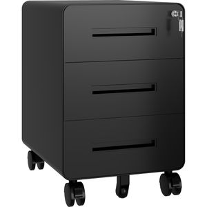 Produktbild für Rollcontainer Bisley EasyRoll, aus Metall, schwarz