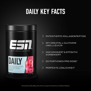 Produktbild für Kollagen ESN Daily All-in-One Formula, Raspberry Iced Tea