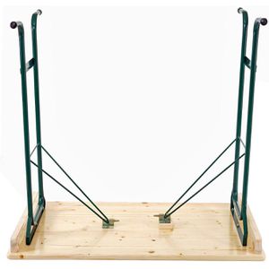 Produktbild für Stehtisch Mendler HWC-L67, Kiefer / grün