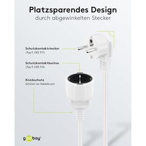 Produktbild für Verlängerungskabel Goobay 93088, für innen