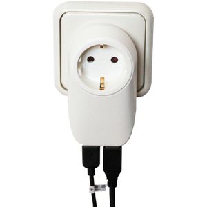 Produktbild für Steckdosenadapter Heitronic VO-500676, weiß