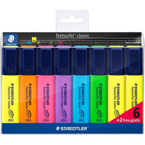 Produktbild für Textmarker Staedtler Textsurfer Classic, 8 Stück