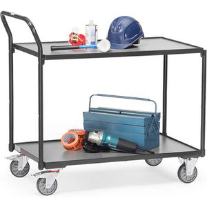 Produktbild für Tischwagen Fetra 2742, Metall &amp; Holz, Grey Edition