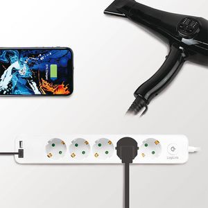 Produktbild für Steckdosenleiste LogiLink mit 1,5m Kabel
