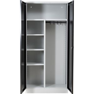 Produktbild für Mehrzweckschrank G-Office UNC.19/N abschließbar, grau/ schwarz