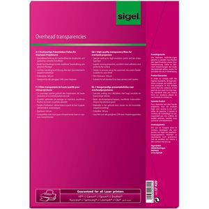Produktbild für Kopierfolien Sigel LF 420, A4, klar