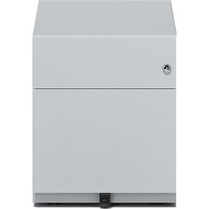 Produktbild für Rollcontainer Bisley Note, aus Metall, lichtgrau