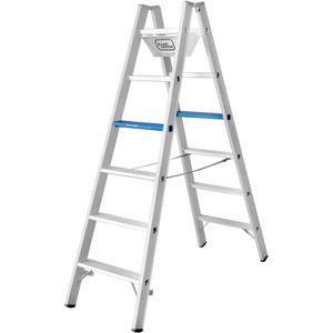 Stehleiter Iller Alu ERGO Plus, 7106-7E, beidseitig begehbar
