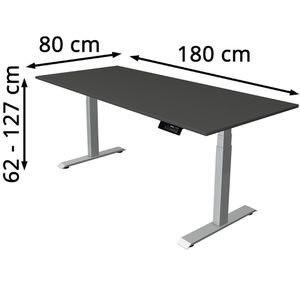 Produktbild für Schreibtisch Kerkmann Move 1 stable, anthrazit / silber