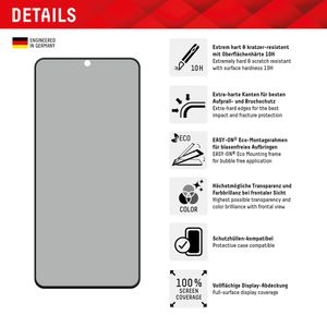 Produktbild für Displayschutzfolie Displex Real Glass Privacy, 10H