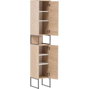Produktbild für Badschrank Schildmeyer Limone 150014, mit 2 Füßen, eiche hell