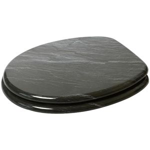 Produktbild für WC-Sitz Sanilo Granit A504547, oval, aus Holz
