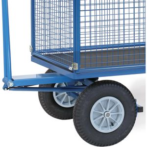 Produktbild für Handwagen Fetra 6444L, mit 4 hohen Gitterwänden